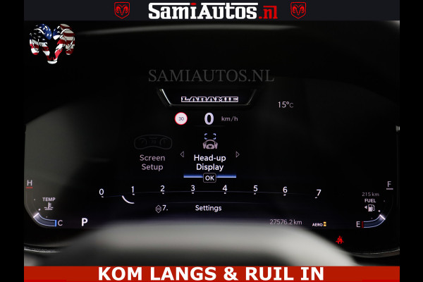 Dodge Ram NIGHT PREMIUM | 426PK | STRIPING | LUCHTVERING | HUD | PANO | 360 CAM | Full Option | LIMITED WHEELS | De Meest Luxe Pick-Up in  Comfortabele Dubbele Cabine met Royale 5 Zitplaatsen | EERSTE EIGENAAR | SMOKE PACK | BOM VOL |