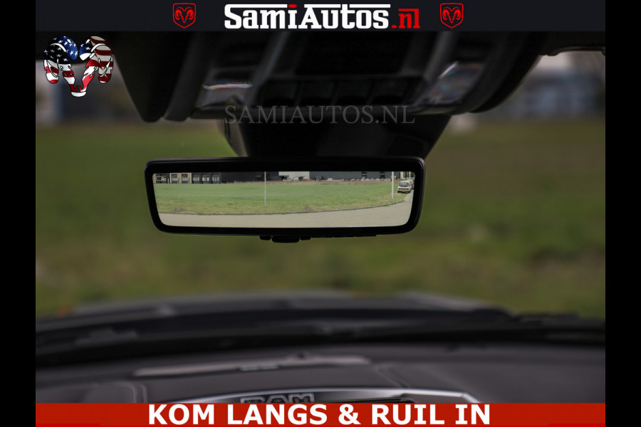 Dodge Ram NIGHT PREMIUM | 426PK | STRIPING | LUCHTVERING | HUD | PANO | 360 CAM | Full Option | LIMITED WHEELS | De Meest Luxe Pick-Up in  Comfortabele Dubbele Cabine met Royale 5 Zitplaatsen | EERSTE EIGENAAR | SMOKE PACK | BOM VOL |