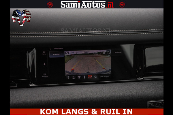 Dodge Ram NIGHT PREMIUM | 426PK | STRIPING | LUCHTVERING | HUD | PANO | 360 CAM | Full Option | LIMITED WHEELS | De Meest Luxe Pick-Up in  Comfortabele Dubbele Cabine met Royale 5 Zitplaatsen | EERSTE EIGENAAR | SMOKE PACK | BOM VOL |