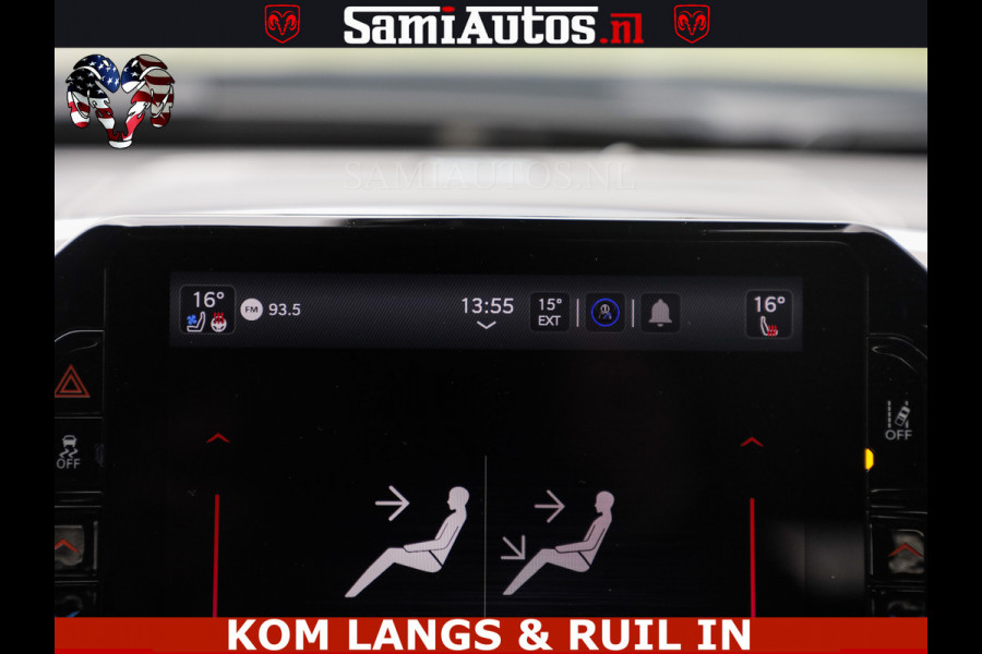 Dodge Ram NIGHT PREMIUM | 426PK | STRIPING | LUCHTVERING | HUD | PANO | 360 CAM | Full Option | LIMITED WHEELS | De Meest Luxe Pick-Up in  Comfortabele Dubbele Cabine met Royale 5 Zitplaatsen | EERSTE EIGENAAR | SMOKE PACK | BOM VOL |