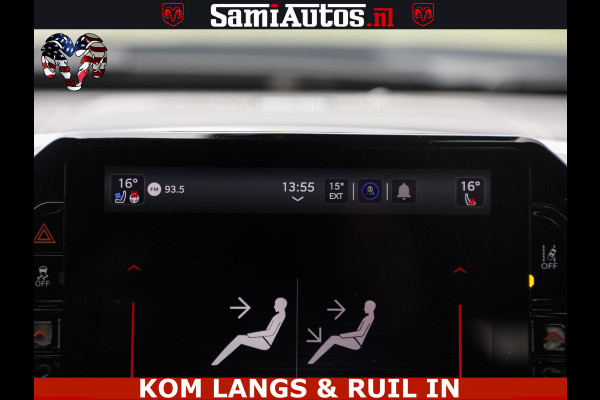 Dodge Ram NIGHT PREMIUM | 426PK | STRIPING | LUCHTVERING | HUD | PANO | 360 CAM | Full Option | LIMITED WHEELS | De Meest Luxe Pick-Up in  Comfortabele Dubbele Cabine met Royale 5 Zitplaatsen | EERSTE EIGENAAR | SMOKE PACK | BOM VOL |