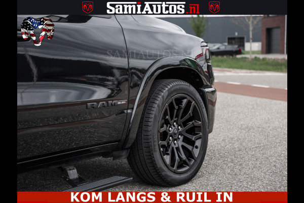 Dodge Ram NIGHT PREMIUM | 426PK | STRIPING | LUCHTVERING | HUD | PANO | 360 CAM | Full Option | LIMITED WHEELS | De Meest Luxe Pick-Up in  Comfortabele Dubbele Cabine met Royale 5 Zitplaatsen | EERSTE EIGENAAR | SMOKE PACK | BOM VOL |
