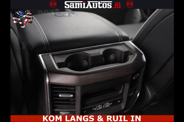Dodge Ram NIGHT PREMIUM | 426PK | STRIPING | LUCHTVERING | HUD | PANO | 360 CAM | Full Option | LIMITED WHEELS | De Meest Luxe Pick-Up in  Comfortabele Dubbele Cabine met Royale 5 Zitplaatsen | EERSTE EIGENAAR | SMOKE PACK | BOM VOL |