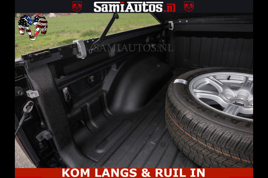 Dodge Ram NIGHT PREMIUM | 426PK | STRIPING | LUCHTVERING | HUD | PANO | 360 CAM | Full Option | LIMITED WHEELS | De Meest Luxe Pick-Up in  Comfortabele Dubbele Cabine met Royale 5 Zitplaatsen | EERSTE EIGENAAR | SMOKE PACK | BOM VOL |