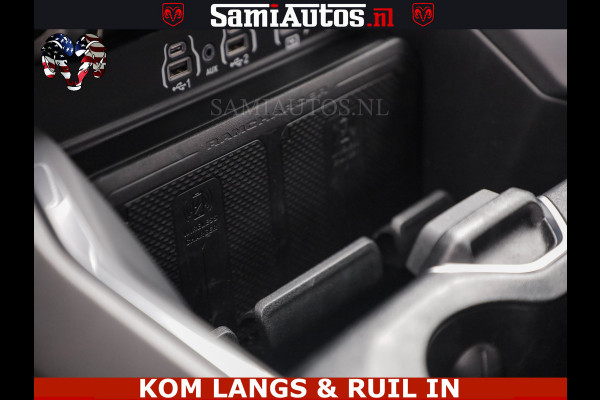 Dodge Ram NIGHT PREMIUM | 426PK | STRIPING | LUCHTVERING | HUD | PANO | 360 CAM | Full Option | LIMITED WHEELS | De Meest Luxe Pick-Up in  Comfortabele Dubbele Cabine met Royale 5 Zitplaatsen | EERSTE EIGENAAR | SMOKE PACK | BOM VOL |