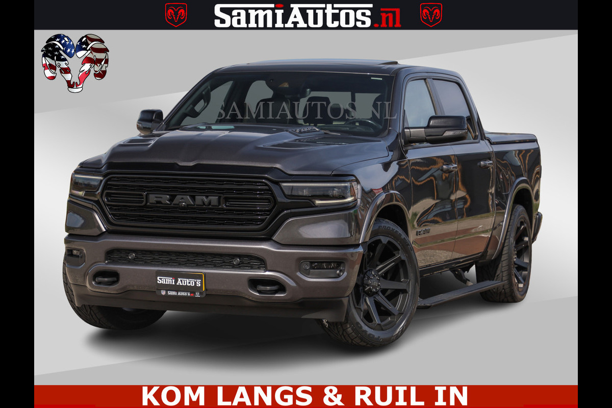 Dodge Ram LIMITED | 5.7 V8 HEMI 402PK | TUFF WIELEN | MEEST VOLLE LIMITED | PRACHTIGE KLEUR GRANITE CRYSTAL PEARL | CREW CAB | DUBBELE CABINE DC 5 PERSOONS | CREW CAB 5 PERSOONS | DUBBELE CABINE DC | MEEST ROYALE EN COMFORTABELE BEDRIJFSAUTO | HEAD-UP | LUCHTVERING | RONDOM CAMERA | MWK KLEP | PANORAMA DAK |
