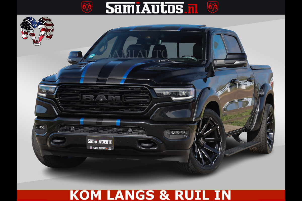 Dodge Ram HULK PACK LIMITED | 5.7 V8 | WIDE BODY | STRIPING | HUD | LUCHTVERING | OPEN UITLAAT KLEP | BOM VOL CREW CAB | DUBBELE CABINE | DC | 5 PERSOONS |