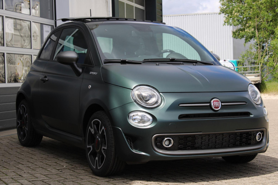 Fiat 500 Hybrid Sport | NET BINNEN! | Clima | PDC | Schuif/Kanteldak | Apple Carplay | 16" | Beats | Matt Groen