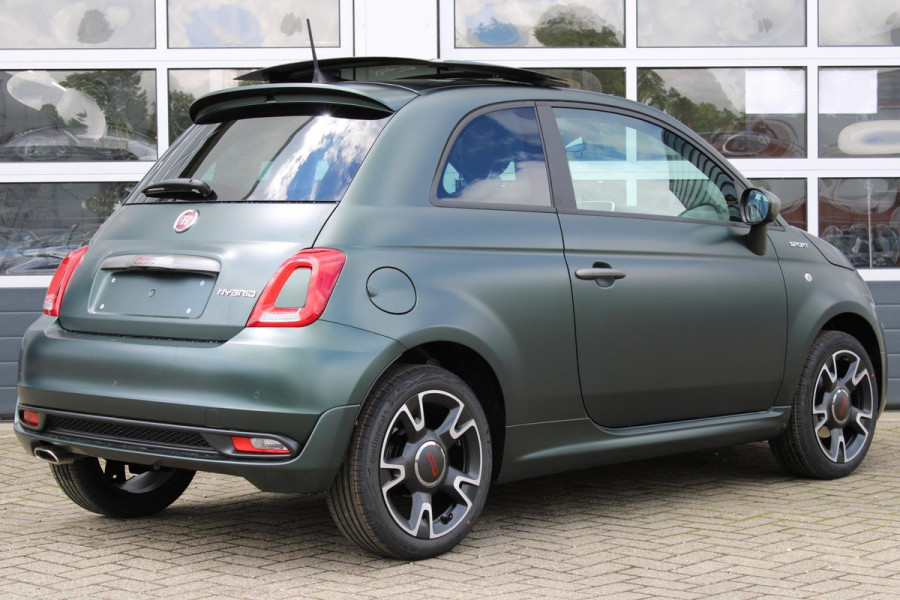 Fiat 500 Hybrid Sport | NET BINNEN! | Clima | PDC | Schuif/Kanteldak | Apple Carplay | 16" | Beats | Matt Groen