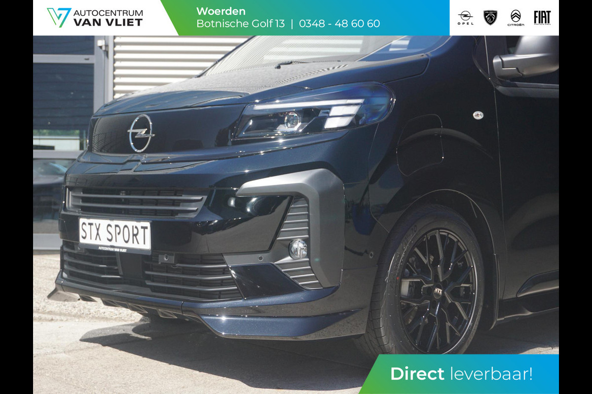 Opel Vivaro Electric L3 75 kWh | STX Sport | Lederen bekleding | Spoilerpakket | 18 inch Lichtmetalen velgen | Rondom Camera's | Mooiste bus van NL (!)