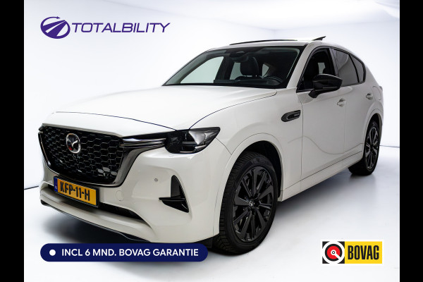 Mazda CX-60 2.5 e-SkyActiv PHEV Takumi | Panoramadak | Elec. trekhaak | Navigatie | 360 Camera | Elec. achterklep | Stoel- & stuurverw. | BOSE audio,  Draadloze telefoonlader