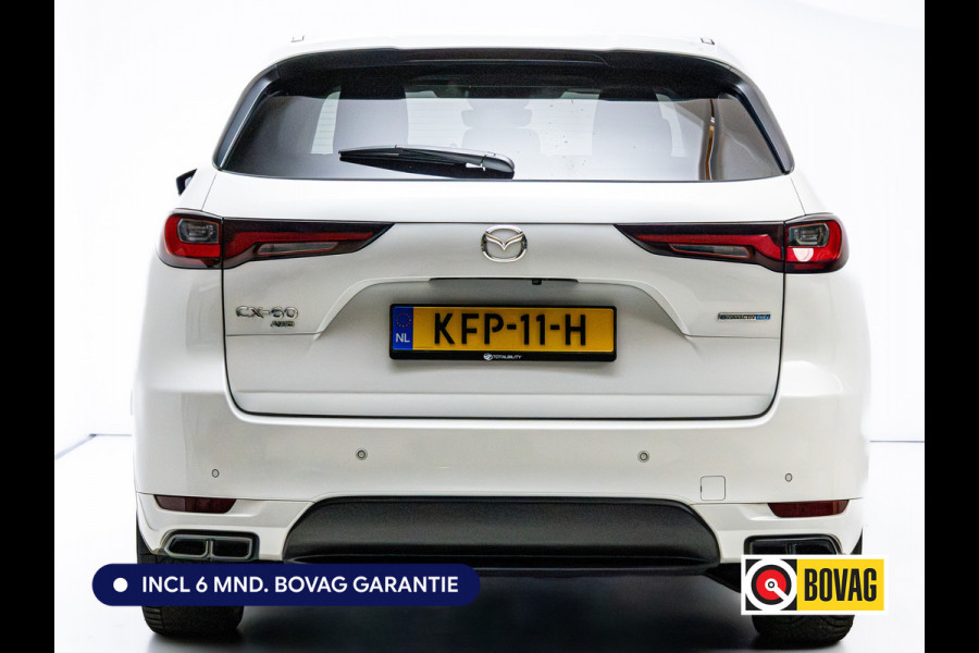 Mazda CX-60 2.5 e-SkyActiv PHEV Takumi | Panoramadak | Elec. trekhaak | Navigatie | 360 Camera | Elec. achterklep | Stoel- & stuurverw. | BOSE audio,  Draadloze telefoonlader