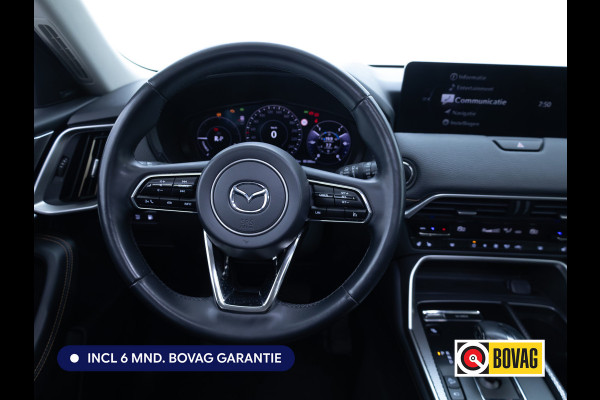 Mazda CX-60 2.5 e-SkyActiv PHEV Takumi | Panoramadak | Elec. trekhaak | Navigatie | 360 Camera | Elec. achterklep | Stoel- & stuurverw. | BOSE audio,  Draadloze telefoonlader