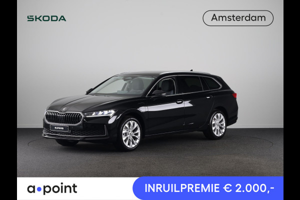 Škoda Superb Combi Business Edition PHEV 1.5 TSI 204 pk 6 versn. DSG | Trekhaak, wegklapbaar | Chrome pakket | Lichtmetalen velgen 18 inch Dofida zilver