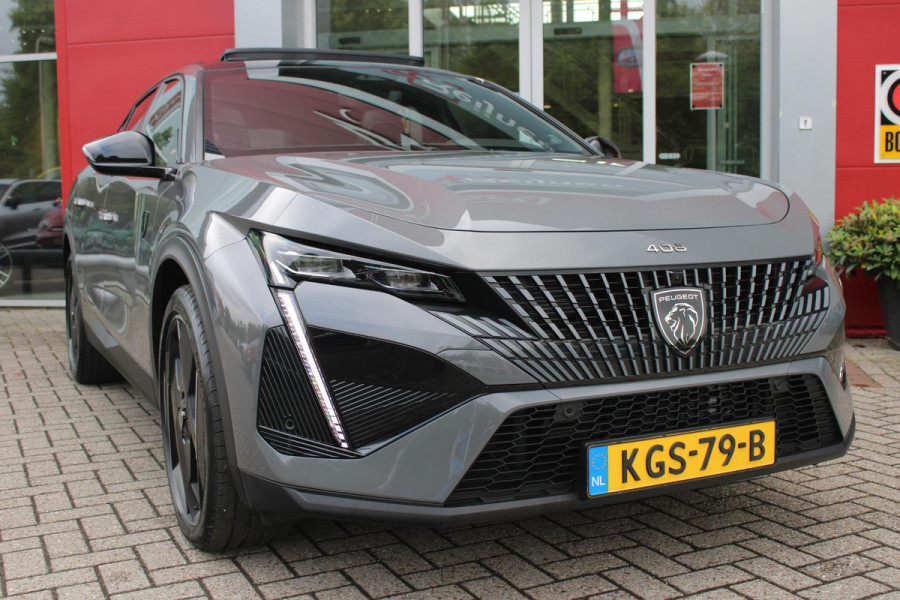 Peugeot 408 1.6 HYbrid 225PK EAT8 GT | PANORAMA SCHUIF/KANTEL DAK | FOCAL PREMIUM AUDIO SYSTEM | STUUR VERWARMING | SFEER VERLICHTING | 20" LICHTMETALEN VELGEN | ELEKTRISCH BEDIENBARE ACHTERKLEP | LED MATRIX KOPLAMPEN | 360° CAMERA | PARKEERSENSOREN VOOR + ACHTER | DRAADLOZE TELEFOONLADER | DRAADLOZE APPLE CARPLAY/ANDROID AUTO | NAVIGATIE | DODEHOEK DETECTIE | ADAPTIVE CRUISE CONTROL |
