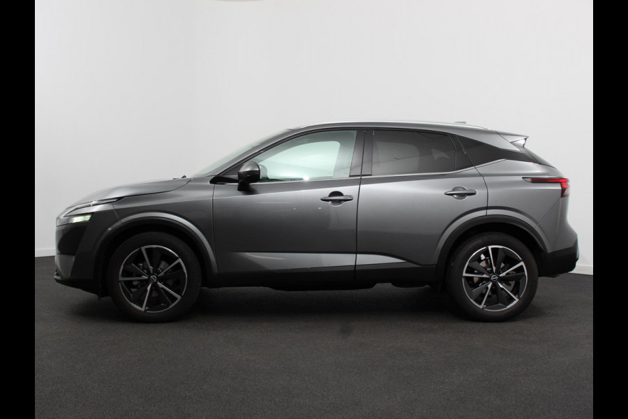 Nissan QASHQAI 1.3 MHEV Xtronic Tekna Plus Automaat Navigatie Apple Carplay/Android Auto Parkeersensoren 360 camera Adaptive cruise control Panoramadak Elektrische achterklep Elektrische bestuurderstoel Stoel-en stuurverwarming Ledverlichting Climate Control