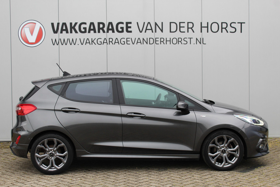 Ford Fiesta 1.0 EcoBoost Hybrid ST-Line X Luxe, sportieve en goed onderhouden Fiesta ! Autm. airco, Cruise control, Lane assist, 17" Lmv, Parkeersensoren Achter, Metallic lak, Navigatie by Apple/Android, LED verlichting etc
