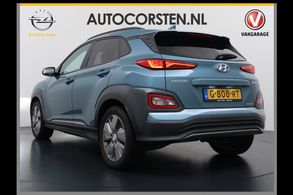 Hyundai Kona EV 64kWh 204pk Premium Warmtepomp Leer Head-Up Display Apple Carplay Android Navi Camera Elektr.Stoelen+Verwarmd+Ventilatie Adap Verwarmd Stuur Pdc Subwoofer Bluetooth Dodehoek detector Privacy Glas Rijstrooksensor Origineel Nederlandse EV