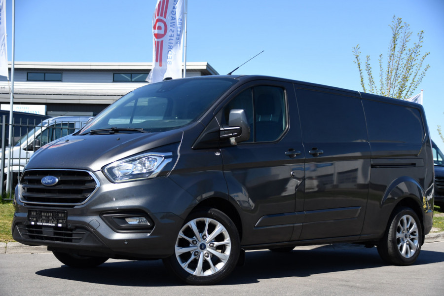 Ford Transit Custom 300 2.0 TDCI L2H1 Limited Camera, Cruise, Carplay, 2 x Schuifdeur, Trekhaak, 130pk, Stoelverwarming, Multimedia, Uniek!