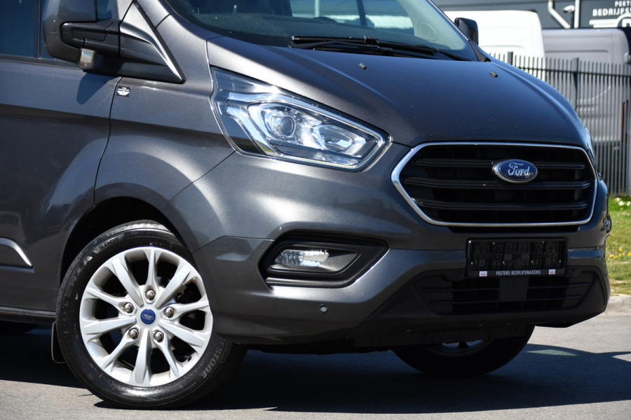 Ford Transit Custom 300 2.0 TDCI L2H1 Limited Camera, Cruise, Carplay, 2 x Schuifdeur, Trekhaak, 130pk, Stoelverwarming, Multimedia, Uniek!