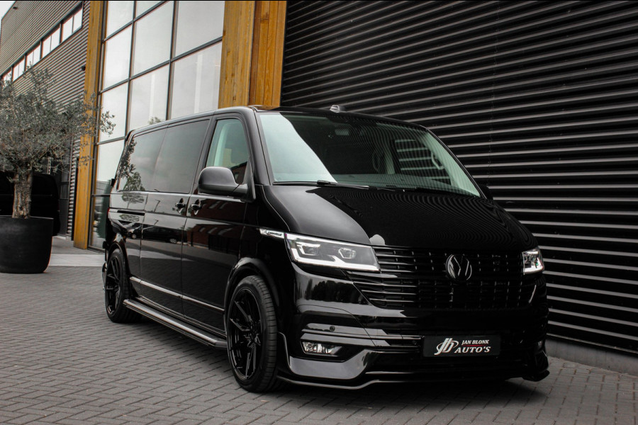 Volkswagen Transporter 2.0 TDI L2H1 CARAVELLE 204PK DC DUBBEL CABINE / ELEK.SCHUIF / FULL OPTIONS / LEDER / FULL BLACK / APPLE CAR