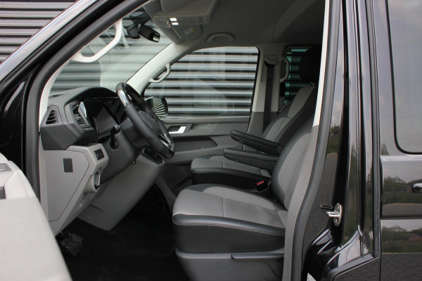 Volkswagen Transporter 2.0 TDI L2H1 CARAVELLE 204PK DC DUBBEL CABINE / ELEK.SCHUIF / FULL OPTIONS / LEDER / FULL BLACK / APPLE CAR