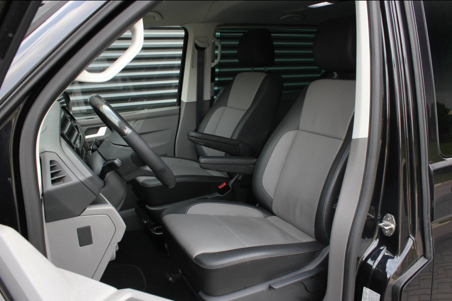 Volkswagen Transporter 2.0 TDI L2H1 CARAVELLE 204PK DC DUBBEL CABINE / ELEK.SCHUIF / FULL OPTIONS / LEDER / FULL BLACK / APPLE CAR