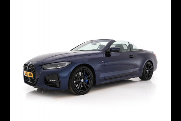 BMW 4 Serie Cabrio 420i M-Sportpack High Executive (INCL-BTW) *LEATHER | FULL-LED | MEMORY-PACK | BLINDSPOT | DIGI-COCKPIT | HIFI-SOUND | SHIFTPADDLES | CAMERA | DAB | NAVI-FULLMAP | TOWBAR | 19''ALU*