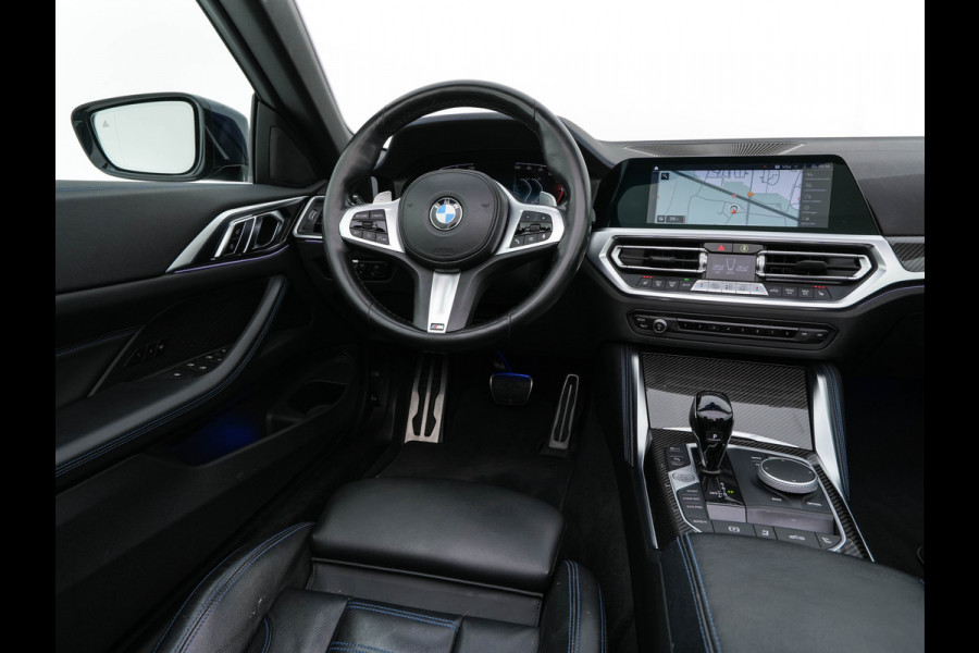 BMW 4 Serie Cabrio 420i M-Sportpack High Executive (INCL-BTW) *LEATHER | FULL-LED | MEMORY-PACK | BLINDSPOT | DIGI-COCKPIT | HIFI-SOUND | SHIFTPADDLES | CAMERA | DAB | NAVI-FULLMAP | TOWBAR | 19''ALU*