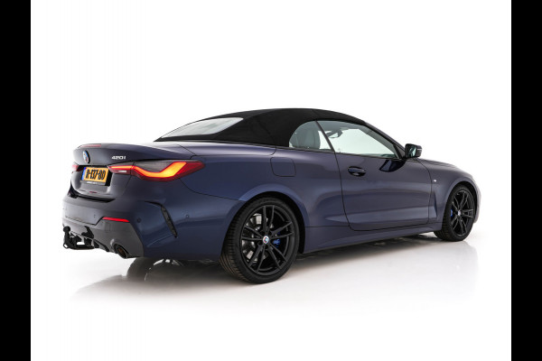 BMW 4 Serie Cabrio 420i M-Sportpack High Executive (INCL-BTW) *LEATHER | FULL-LED | MEMORY-PACK | BLINDSPOT | DIGI-COCKPIT | HIFI-SOUND | SHIFTPADDLES | CAMERA | DAB | NAVI-FULLMAP | TOWBAR | 19''ALU*