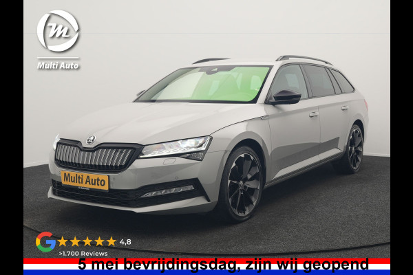 Škoda Superb Combi 1.4 TSI iV Sportline Business PHEV 218pk Dealer O.H. | Trekhaak Af Fabriek | Adaptive Cruise | 360 Camera | Canton Audio | Alcantara Sportstoelen Memory & Verwarmd | Sfeerverlichting | Stuur Verwarmd | Blis | Keyless | Apple Carplay | DAB | Plug In Hybrid |