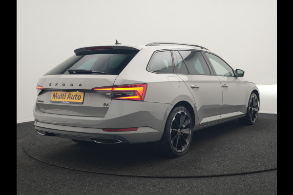 Škoda Superb Combi 1.4 TSI iV Sportline Business PHEV 218pk Dealer O.H. | Trekhaak Af Fabriek | Adaptive Cruise | 360 Camera | Canton Audio | Alcantara Sportstoelen Memory & Verwarmd | Sfeerverlichting | Stuur Verwarmd | Blis | Keyless | Apple Carplay | DAB | Plug In Hybrid |