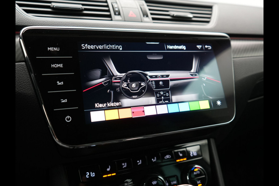 Škoda Superb Combi 1.4 TSI iV Sportline Business PHEV 218pk Dealer O.H. | Trekhaak Af Fabriek | Adaptive Cruise | 360 Camera | Canton Audio | Alcantara Sportstoelen Memory & Verwarmd | Sfeerverlichting | Stuur Verwarmd | Blis | Keyless | Apple Carplay | DAB | Plug In Hybrid |