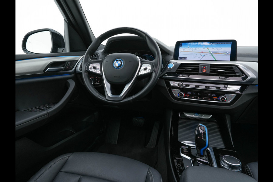 BMW iX3 Executive 80 kWh [ 3-Fase ] {SOH-98%} (INCL-BTW) Aut. *PANO | HEAD-UP | LEATHER | ADAPTIVE-CRUISE | FULL-LED | BLIND-SPOT | MEMORY-PACK | DIGI-COCKPIT | HEATED-COMFORTSEATS | KEYLESS | TOP-VIEW | DAB+ | TOWBAR | 19''ALU*