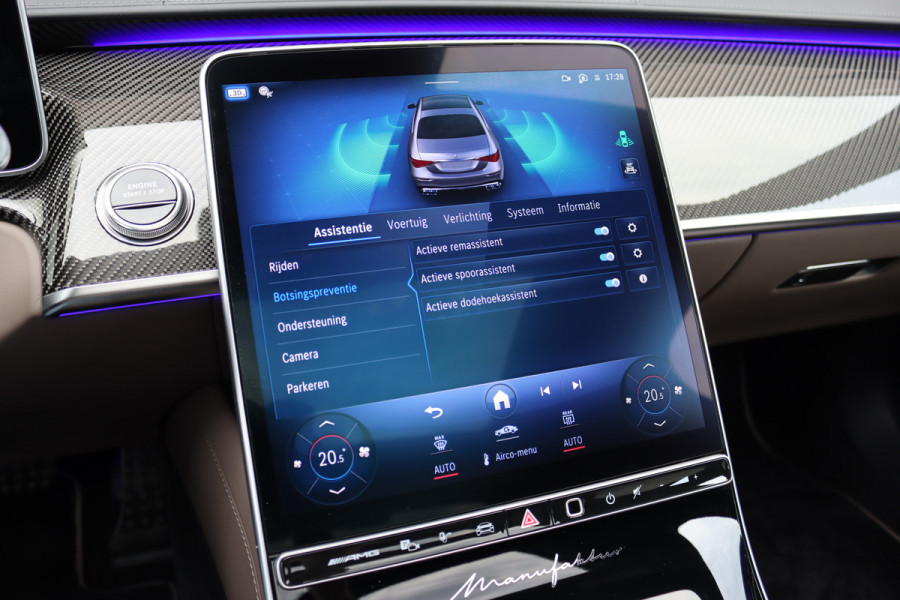 Mercedes-Benz S-Klasse AMG 63 S E Performance | 802pk | MANUFAKTUR | Keramisch | Achterasbesturing | Burmester High End | Distronic+ | HUD | Chauffeurspakket | Entertainmentpakket Premium Achter | Stoelventilatie V+A | Vlakkenverwarming |