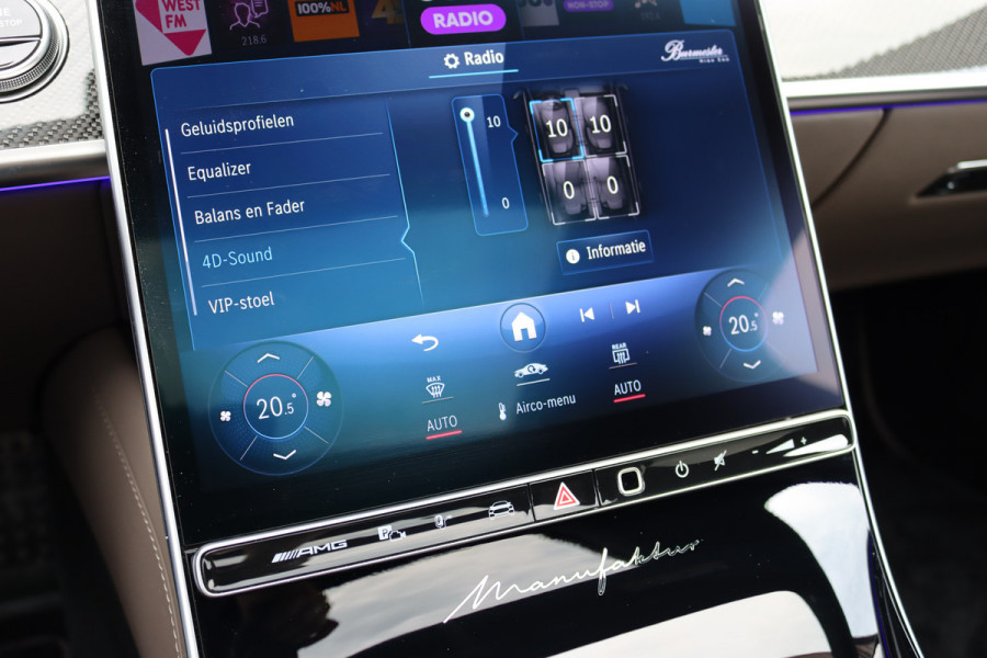 Mercedes-Benz S-Klasse AMG 63 S E Performance | 802pk | MANUFAKTUR | Keramisch | Achterasbesturing | Burmester High End | Distronic+ | HUD | Chauffeurspakket | Entertainmentpakket Premium Achter | Stoelventilatie V+A | Vlakkenverwarming |