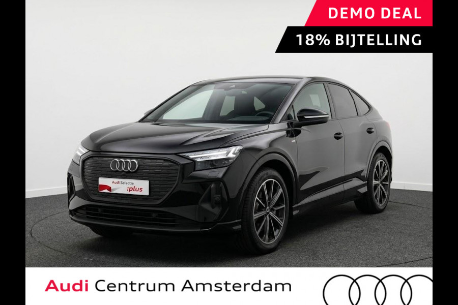 Audi Q4 Sportback e-tron 45 S edition Competition 82 kWh 286pk | Assistentiepakket plus | Optiekpakket zwart plus | Ambient lichtpakket | Stoelverwarming voor |
