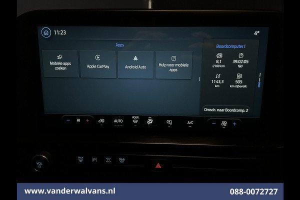 Ford Transit Custom 2.0 TDCI 136pk L2H1 Euro6 Airco | Camera | Apple Carplay | Cruisecontrol | LED | Verwarmde voorruit Android Auto, Parkeersensoren, Bijrijdersbank