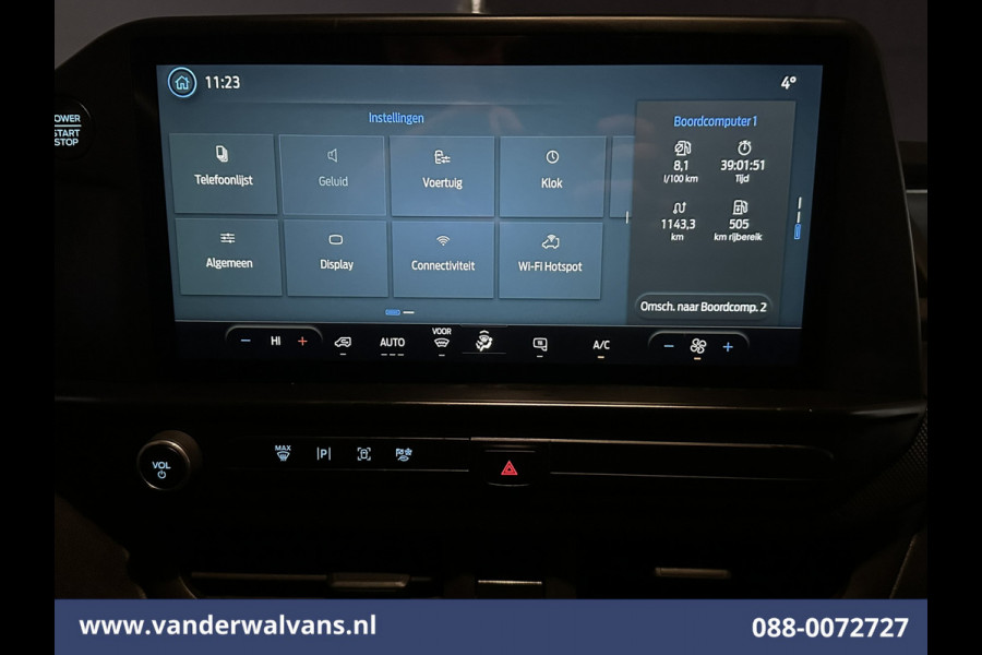 Ford Transit Custom 2.0 TDCI 136pk L2H1 Euro6 Airco | Camera | Apple Carplay | Cruisecontrol | LED | Verwarmde voorruit Android Auto, Parkeersensoren, Bijrijdersbank