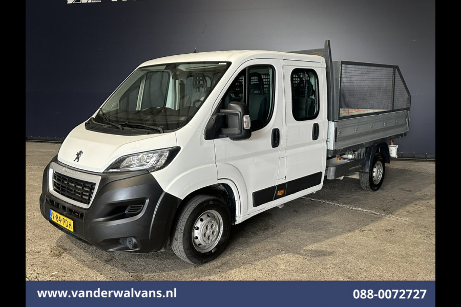 Peugeot Boxer 2.0 BlueHDI 130pk Pick up Dubbel Cabine Open laadbak Euro6 Airco | 7-Zits | Trekhaak | Navigatie