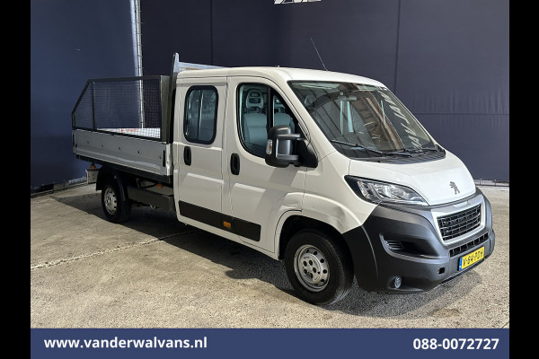 Peugeot Boxer 2.0 BlueHDI 130pk Pick up Dubbel Cabine Open laadbak Euro6 Airco | 7-Zits | Trekhaak | Navigatie