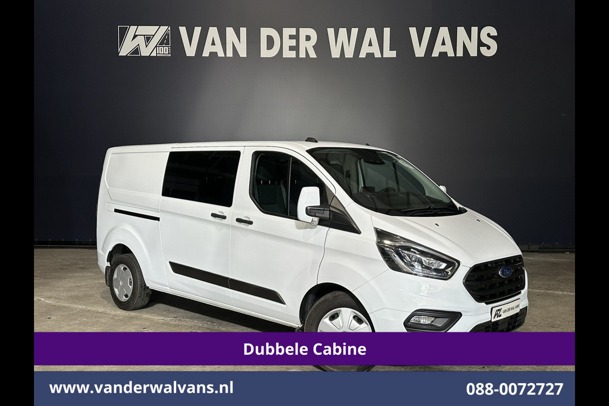 Ford Transit Custom 2.0 TDCI 131pk Automaat L2H1 Dubbele Cabine Euro6 Airco | 6-Zits | Camera | Navigatie | Apple Carplay Android Auto, Xenon, Cruisecontrol, Stoelverwarming, Verwarmde voorruit, Parkeersensoren, Achterklep
