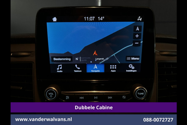 Ford Transit Custom 2.0 TDCI 131pk Automaat L2H1 Dubbele Cabine Euro6 Airco | 6-Zits | Camera | Navigatie | Apple Carplay Android Auto, Xenon, Cruisecontrol, Stoelverwarming, Verwarmde voorruit, Parkeersensoren, Achterklep