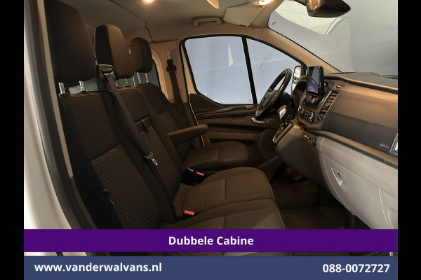 Ford Transit Custom 2.0 TDCI 131pk Automaat L2H1 Dubbele Cabine Euro6 Airco | 6-Zits | Camera | Navigatie | Apple Carplay Android Auto, Xenon, Cruisecontrol, Stoelverwarming, Verwarmde voorruit, Parkeersensoren, Achterklep