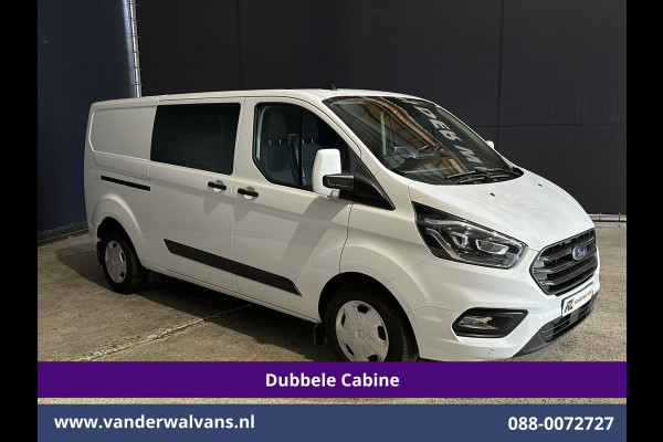 Ford Transit Custom 2.0 TDCI 131pk Automaat L2H1 Dubbele Cabine Euro6 Airco | 6-Zits | Camera | Navigatie | Apple Carplay Android Auto, Xenon, Cruisecontrol, Stoelverwarming, Verwarmde voorruit, Parkeersensoren, Achterklep