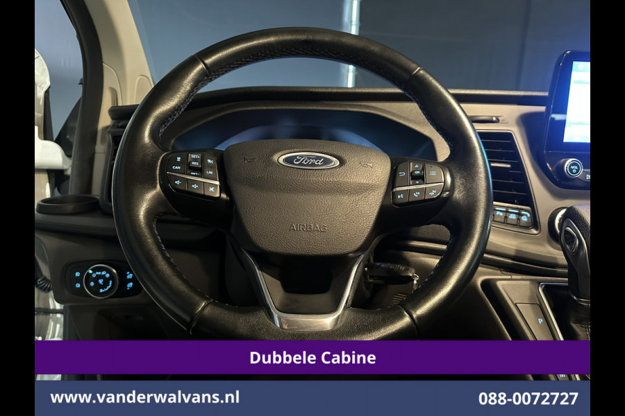 Ford Transit Custom 2.0 TDCI 131pk Automaat L2H1 Dubbele cabine Euro6 Airco | 6-Zits | Camera | Navigatie | Apple Carplay LED, Trekhaak, Cruisecontrol, Android Auto, Stoelverwarming, Verwarmde Voorruit, Parkeersensoren, Bijrijdersbank