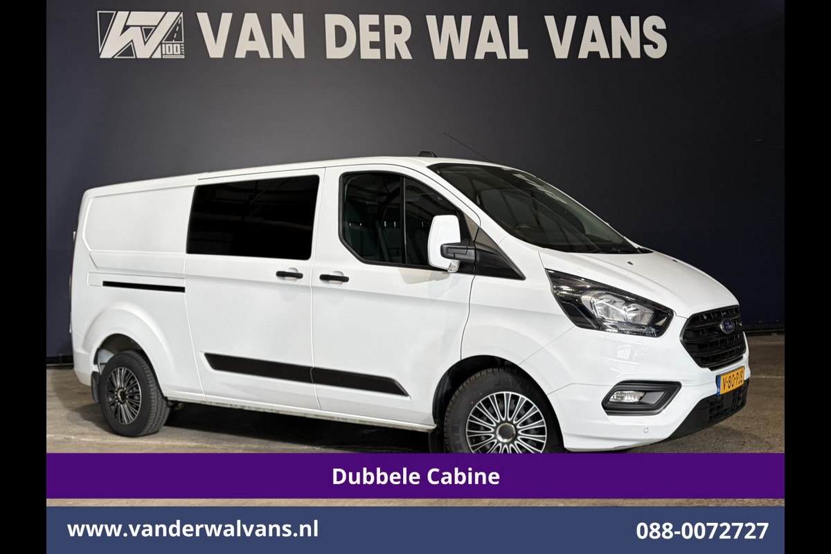 Ford Transit Custom 2.0 TDCI 131pk L2H1 Dubbele Cabine Euro6 Airco | 6-Zits | Cruisecontrol | 2550kg Trekhaak Verwarmde voorruit, Parkeersensoren