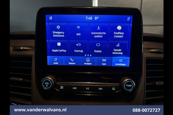 Ford Transit Custom 2.0 TDCI 131pk L2H1 Euro6 Airco | Navigatie | Apple Carplay | LED | 2800kg Trekhaak | Cruisecontrol Parkeersensoren, Bijrijdersbank
