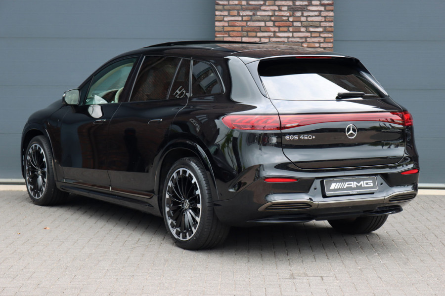 Mercedes-Benz EQS SUV 450+ AMG Line 108 kWh | Luchtvering | Hyperscreen | Achterasbesturing | Distronic+ | Entertainment Achter | Massage | Burmester | Verwarmd Stuurwiel | Tablet | HUD |
