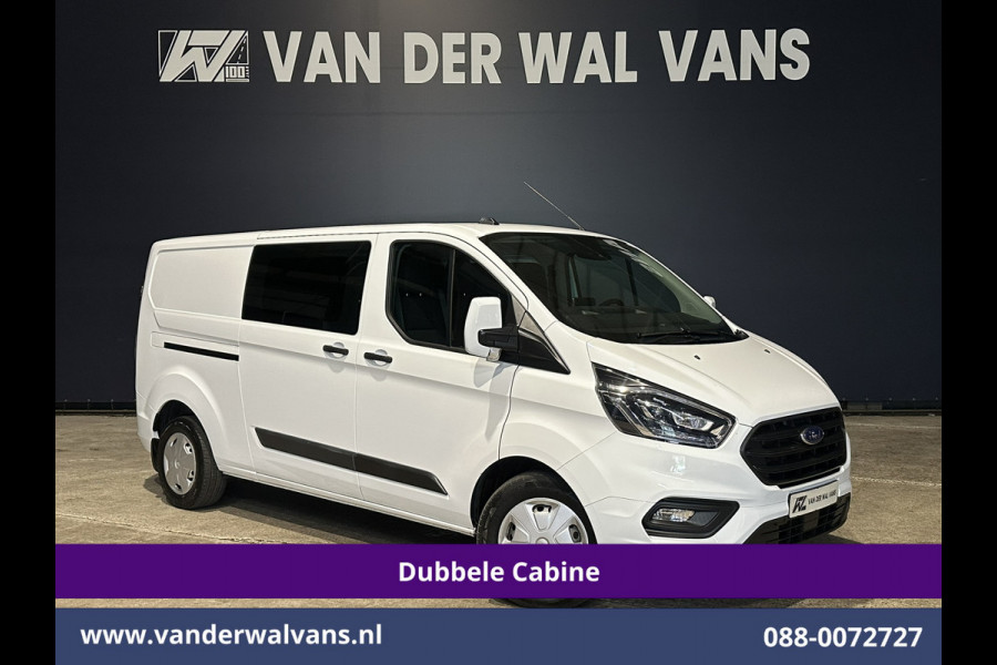 Ford Transit Custom 2.0 TDCI 130pk Automaat L2H1 Dubbele Cabine Euro6 Airco | 6-Zits | Camera | Navigatie | Xenon Apple Carplay, Android Auto, Adaptieve Cruisecontrol, Trekhaak, Parkeersensoren, Stoelverwarming, Verwarmde voorruit